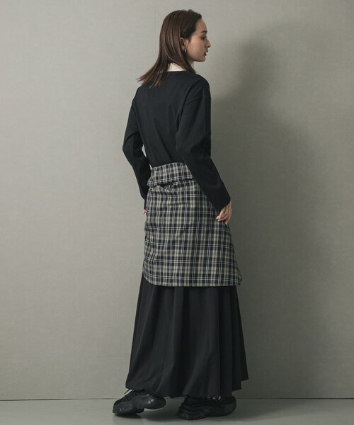 SENSE OF PLACE by URBAN RESEARCH(センスオブプレイスバイアーバンリサーチ)の「ポロシャツルーズカットトップ(ポロシャツ・レディース・BLACK/OATMEAL・one)」の9枚目の写真