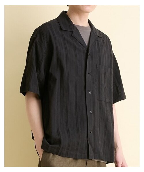 nissen（ニッセン）の「【INPEEBS】レースオープンカラーシャツ（シャツ/ブラウス・メンズ・カーキ/ブラック・M/L/LL/3L/4L/5L/6L/8L/10L）」の11枚目の写真