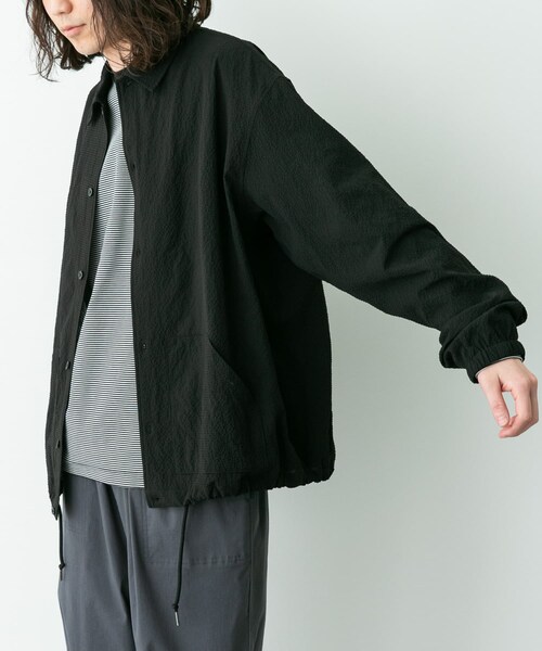 URBAN RESEARCH Sonny Label（アーバンリサーチサニーレーベル）の「シアサッカーコーチジャケット（ブルゾン・メンズ・ブラック/ネイビー/グリーン・M/L）」の17枚目の写真