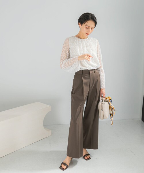 URBAN RESEARCH ROSSO（アーバンリサーチロッソ）の「フレアスリーブレースブラウス（シャツ/ブラウス・レディース・WHITE/SAX/BLACK・Free）」の10枚目の写真