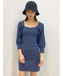EMODA | トップレイヤーニットワンピース(ワンピース)