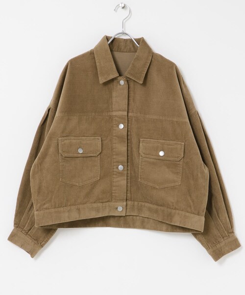 ITEMS URBANRESEARCH（アイテムズ アーバンリサーチ）の「コーデュロイジャケット（テーラードジャケット・レディース・BLK/BEG/CHERRY・FREE）」の22枚目の写真