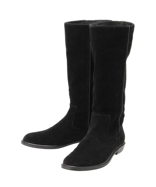 Ungrid（アングリッド）の「フェイクスウェードロングブーツ（ブーツ・レディース・ブラック/ブラウン・S/M/L）」の2枚目の写真