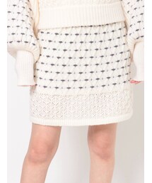 dazzlin | フラワーアートニットミニスカート(スカート)