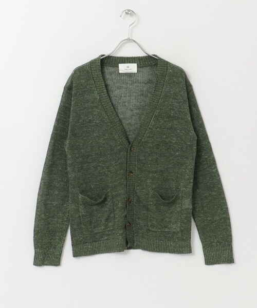 URBAN RESEARCH Sonny Label（アーバンリサーチサニーレーベル）の「トップカラーリネンカーディガン∴（カーディガン/ボレロ・メンズ・オレンジ/グレー/ブルー/グリーン・M/L）」の11枚目の写真