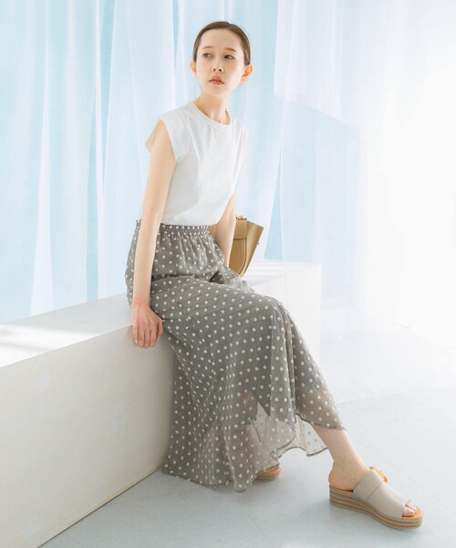 URBAN RESEARCH ROSSO（アーバンリサーチロッソ）の「クールタッチスーピマコットンフレンチTシャツ（Tシャツ/カットソー・レディース・PINK/OFF WHITE/MINT/D/NAVY・FREE）」の13枚目の写真