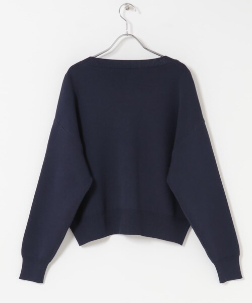 ITEMS URBANRESEARCH（アイテムズ アーバンリサーチ）の「『イージーケア』スウェットライクVネックカーディガン（ニット/セーター・レディース・OFF/MIMOSA/LVD/NVY・Free）」の20枚目の写真
