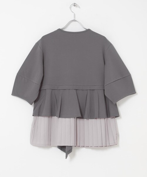 URBAN RESEARCH ROSSO（アーバンリサーチロッソ）の「ELENDEEK　SLIDE FLARE DOCKING CUT AND SEWN（Tシャツ/カットソー・レディース・O.WHT/GRY/BLK・Free）」の10枚目の写真