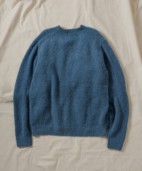 ADAM ET ROPE'（アダムエロペ）の「【WILD LIFE TAILOR】LOOP YARN CARDIGAN（カーディガン/ボレロ・メンズ・ブラック/オリーブ/ブルー系・L/M）」の10枚目の写真