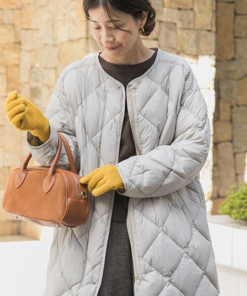 URBAN RESEARCH DOORS（アーバンリサーチドアーズ）の「ライトダウンキルトロングコート（その他アウター・レディース・L.GREGE/KHAKI/NAVY・M）」の7枚目の写真