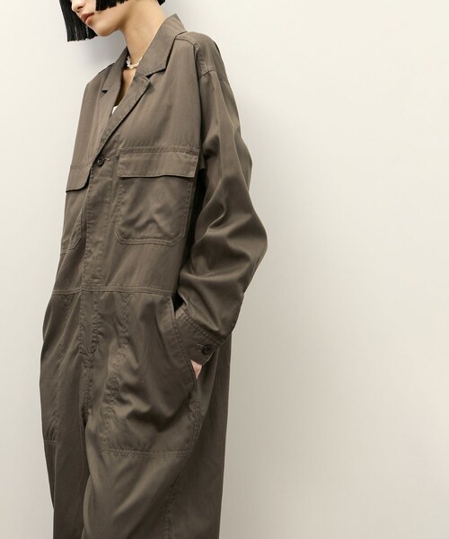 ADAM ET ROPE'（アダムエロペ）の「【Le Minor for ADAM ET ROPE'】別注 COMBINAISON AR（サロペット/オーバーオール・レディース・ブラウン/ネイビー・F）」の10枚目の写真