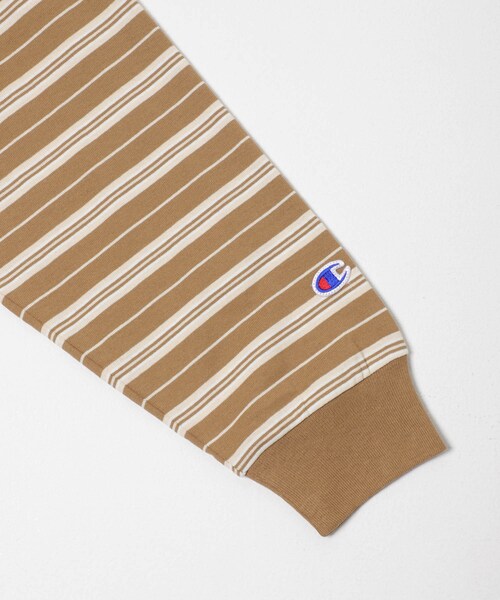 KBF(ケイビーエフ)の「CHAMPION LONG SLEEVE BORDER T-SHIRTS(Tシャツ/カットソー・レディース・NAVY/L.BROWN・L)」の5枚目の写真