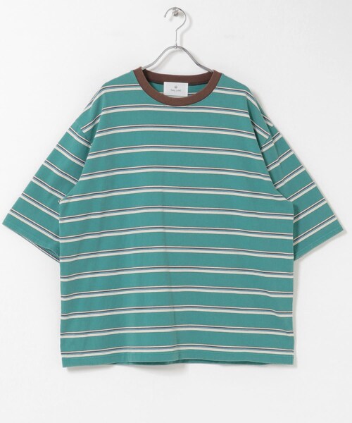 URBAN RESEARCH Sonny Label（アーバンリサーチサニーレーベル）の「マルチボーダーショートスリーブTシャツ（Tシャツ/カットソー・メンズ・ブルー/グリーン/ピンク・M/L）」の17枚目の写真