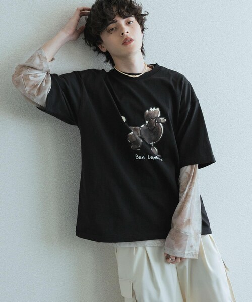 SENSE OF PLACE by URBAN RESEARCH(センスオブプレイスバイアーバンリサーチ)の「『別注』Ben Lenovitz×SENSE OF PLACE SHORT-SLEEVE T-SHIRTS(Tシャツ/カットソー・メンズ・WHITE/BLACK/BLK×WHT/GRAY・M/L)」の17枚目の写真