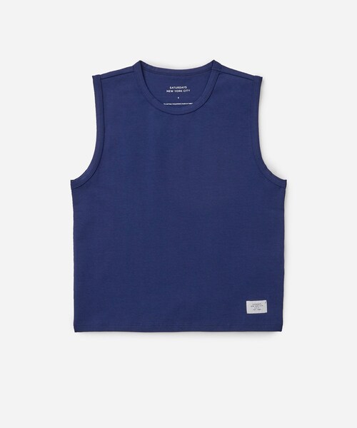 Saturdays NYC（サタデーズ ニューヨークシティ ）の「Martha Muscle Tank Top（タンクトップ・レディース・ホワイト/ネイビー/パープル・M/S）」の3枚目の写真