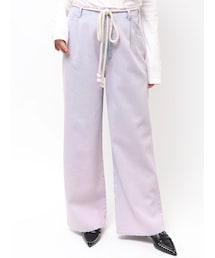 CALNAMUR | ウエストフリンジデニムパンツ(その他パンツ)