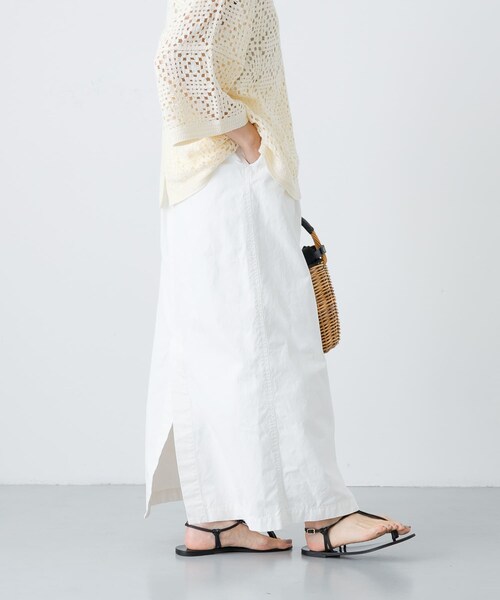 かぐれ（カグレ）の「『2サイズ展開』コットンストレートスカート（スカート・レディース・OFF/BLACK・0/1）」の15枚目の写真