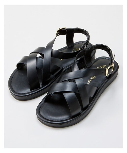 nissen（ニッセン）の「【ゆったり幅広】曲がるクッションソールクロスベルトサンダル（ワイズ４Ｅ）（サンダル・メンズ・黒/ブラウン/ホワイト/シャンパンゴールド・M=23.0~23.5cm/4E/L=24.0~24.5cm/4E/LL=25.0~25.5cm/4E/3L=26.0~26.5cm/4E）」の10枚目の写真