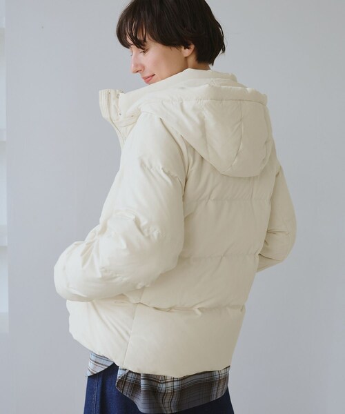 ROPE' PICNIC（ロペピクニック）の「ショートダウン（ダウンジャケット/コート・レディース・ブラック/オフホワイト・L/M）」の4枚目の写真