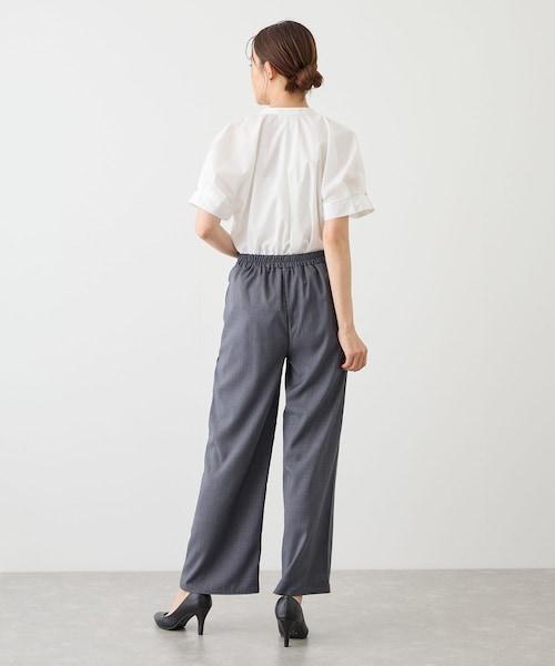 Jayro(ジャイロ)の「リネンライクストレートパンツ(スラックス・レディース・ブラック/チャコール/ブラウン・F)」の16枚目の写真