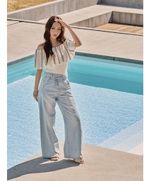 LAGUNAMOON | 【追加生産】ワイドフレアデニムパンツ(デニムパンツ)