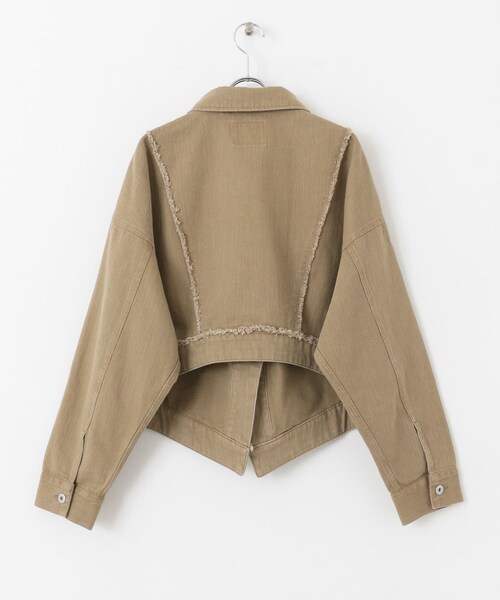 KBF（ケイビーエフ）の「フリンジカーブヘムジャケット（カバーオール・レディース・KHAKI/IVORY・one）」の22枚目の写真