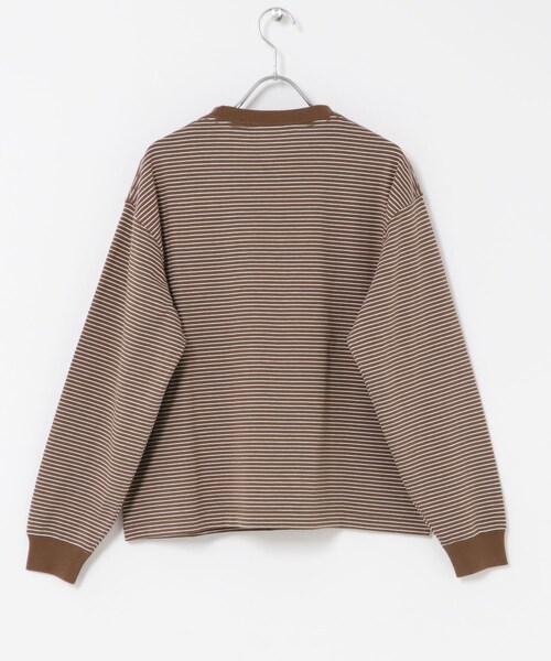 URBAN RESEARCH DOORS（アーバンリサーチドアーズ）の「DANTON　LONGSLEEVETSHIRTS（Tシャツ/カットソー・レディース・BLK×WHT/BR×ECRU・S）」の7枚目の写真