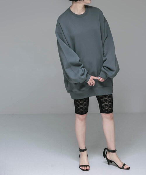 URBAN RESEARCH（アーバンリサーチ）の「ambiguous　Lace Half Leggings（レギンス/スパッツ・レディース・BLACK/WHITE・FREE）」の3枚目の写真