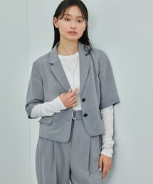 ROPE' | 【洗える】リネンライクコンパクトジャケット/セットアップ対応【WEB・一部店舗限定】(テーラードジャケット)
