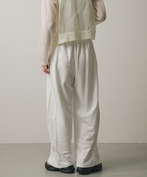 SENSE OF PLACE by URBAN RESEARCH（センスオブプレイスバイアーバンリサーチ）の「キリカエカーブスウェットパンツ（スウェットパンツ・レディース・GRAY/OFF WHITE・one）」の6枚目の写真