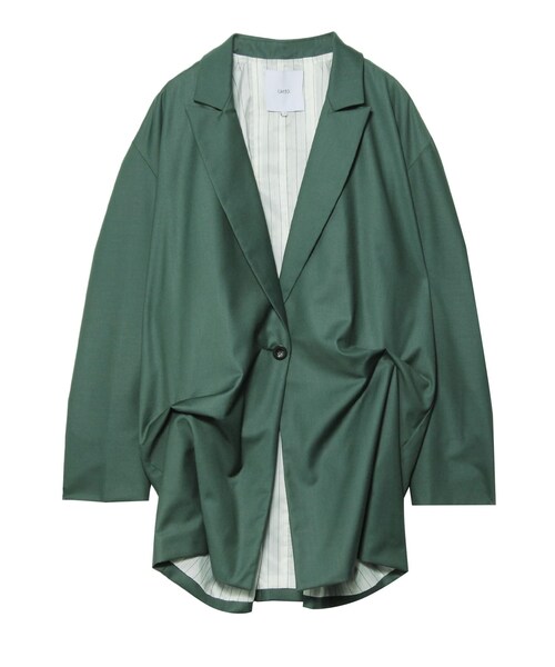 UN3D.(アンスリード)の「TUCK LOOSE JK(テーラードジャケット・レディース・グリーン/キャメル/ブラック・F/38/36)」の14枚目の写真