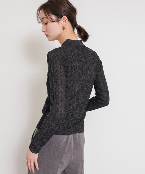 SENSE OF PLACE by URBAN RESEARCH（センスオブプレイスバイアーバンリサーチ）の「ランダムリブニットカーディガン（カーディガン/ボレロ・レディース・IVORY/BLACK/PINK・one）」の21枚目の写真