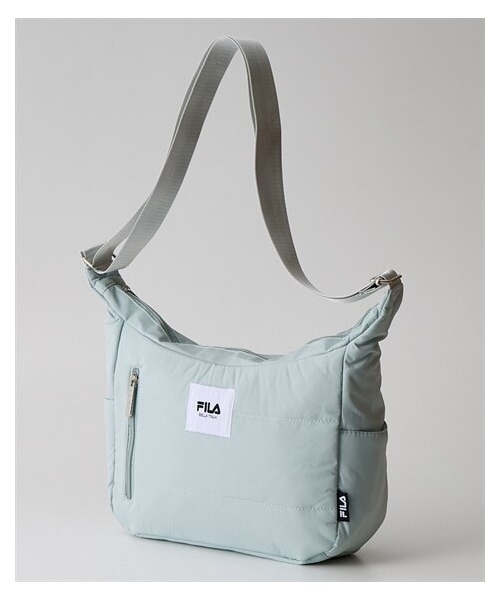 nissen（ニッセン）の「FILAワッペン付ボンディングショルダーバッグ（ショルダーバッグ・メンズ・黒/グレージュ/ライトカーキ/ブルーグレー・Y）」の4枚目の写真