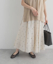 URBAN RESEARCH DOORS | 小柄ダマスクプリントフレアスカート(スカート)