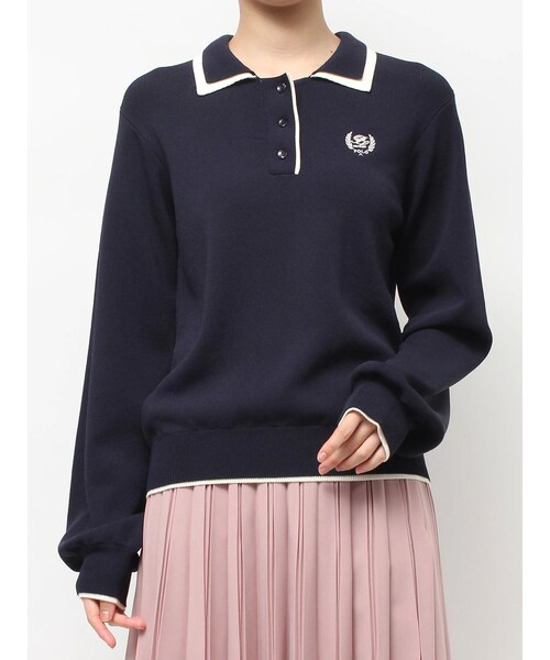 TONAL（トーナル）の「【POLO BCS】２枚衿ポロニット（ニット/セーター・レディース・オフホワイト/グレー/ネイビー・M）」の11枚目の写真