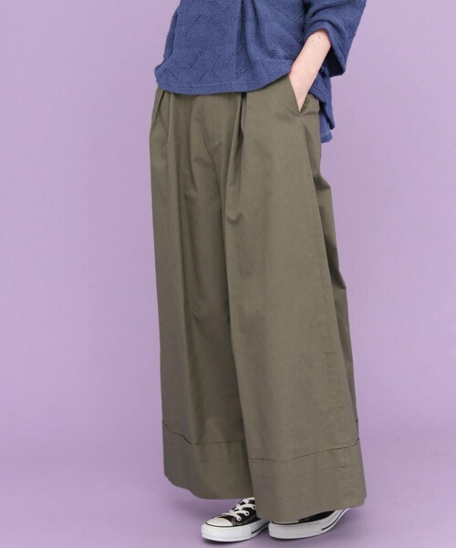 KBF（ケイビーエフ）の「スーパーWIDEチノパン（チノパンツ・レディース・BEIGE/PINK/KHAKI・one）」の8枚目の写真