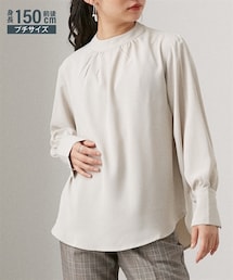 nissen | 小さいサイズ　とろみギャザーブラウス　低身長さん・小柄女性(シャツ/ブラウス)