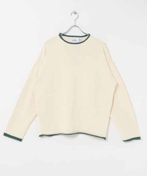 URBAN RESEARCH(アーバンリサーチ)の「Little Yarmouth ROLL EDGE KNIT SWEATER(ニット/セーター・メンズ・CREAM/RED・L/XL)」の1枚目の写真