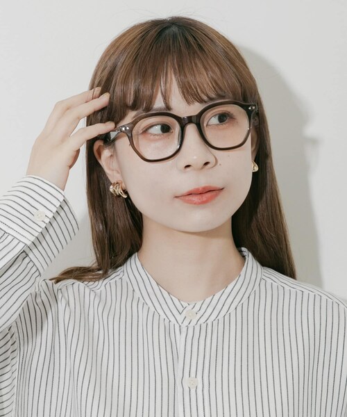 SMELLY（スメリー）の「オクタゴンフレームダテメガネ（メガネ・レディース・BLK/DEMI/OLV・-）」の17枚目の写真