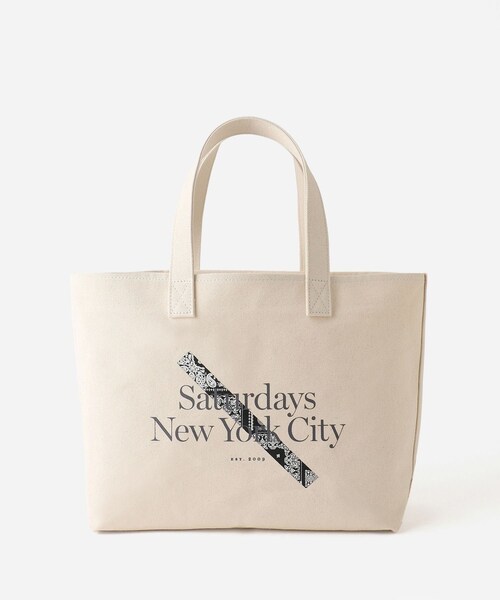 Saturdays NYC（サタデーズ ニューヨークシティ ）の「MIYAGIHIDETAKA x Saturdays NYC Bandana Slash Tote bag（トートバッグ・レディース・ブラック/レッド・F）」の5枚目の写真
