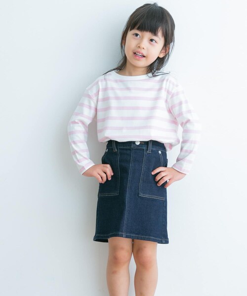 URBAN RESEARCH DOORS(アーバンリサーチドアーズ)の「『親子リンク』ボーダーワイドプルオーバー(KIDS)(その他トップス・キッズ・NVY/PINK/BLUE・105/120/135/150)」の8枚目の写真