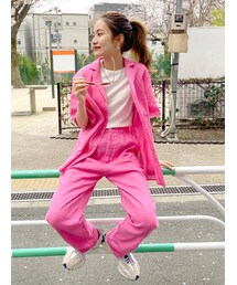 Ungrid | ハイウエストリネンテーパードパンツ(その他パンツ)