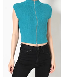 MURUA | フロントZIPニットタンク(ニット/セーター)