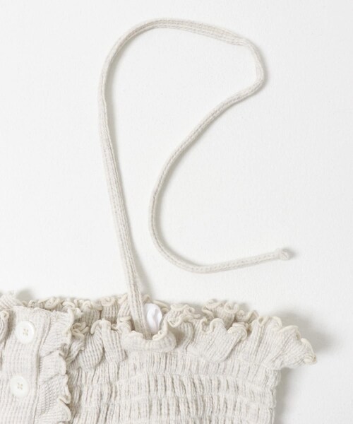 URBAN RESEARCH（アーバンリサーチ）の「crinkle crinkle crinkle　SHIRRING GATHER CAMI（キャミソール・レディース・IVORY/BLACK・Free）」の9枚目の写真