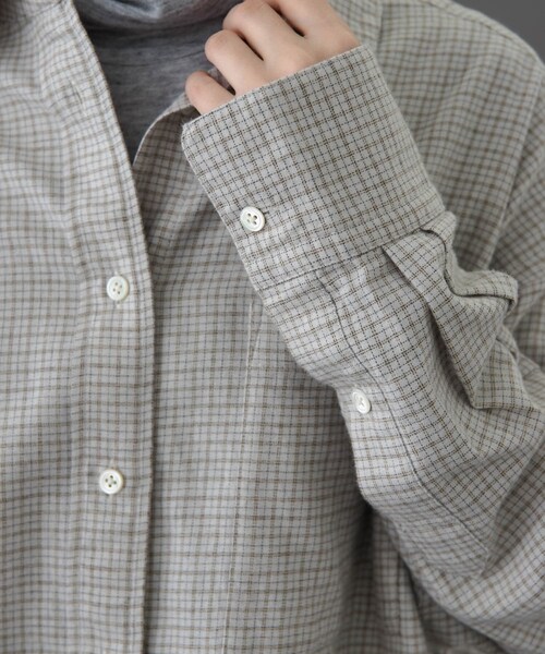 URBAN RESEARCH DOORS(アーバンリサーチドアーズ)の「FORK&SPOON ネルチェックシャツ(シャツ/ブラウス・レディース・NAVY/BROWN/IVORY・1)」の11枚目の写真