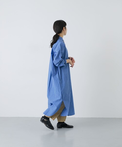かぐれ（カグレ）の「ワイドシャツワンピース（ワンピース・レディース・BLUE/L/BEIGE・Free）」の17枚目の写真