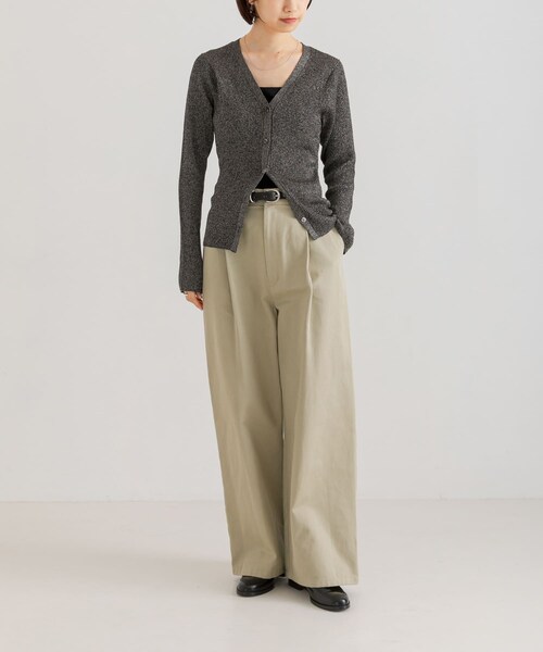 URBAN RESEARCH（アーバンリサーチ）の「ラメリブニットカーディガン（カーディガン/ボレロ・レディース・BRONZE/SILVER/BLACK/PINK・FREE）」の13枚目の写真