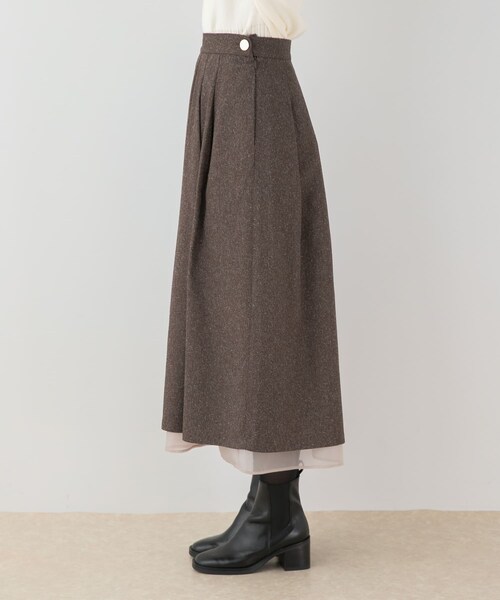 URBAN RESEARCH ROSSO（アーバンリサーチロッソ）の「F by ROSSO　ツイードライクフレアスカート（スカート・レディース・C/GRAY ST/BROWN・36/38）」の20枚目の写真