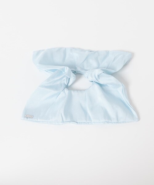 URBAN RESEARCH ROSSO（アーバンリサーチロッソ）の「heyep　Silk Square Medium Scrunchie（ヘアゴム・レディース・BLACK/WHITE/別注BLUE・-）」の13枚目の写真