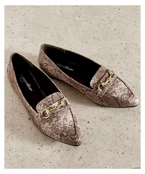 nissen（ニッセン）の「【ゆったり幅広】ビット付ローファー調フラットシューズ（ワイズ４Ｅ）（ローファー・メンズ・ブラック/アイボリー/ダークブラウン/パイソン/ブラック(エナメル調)/ライトベージュ・M=23.0~23.5cm/4E/L=24.0~24.5cm/4E/LL=25.0~25.5cm/4E/3L=26.0~26.5cm/4E）」の4枚目の写真